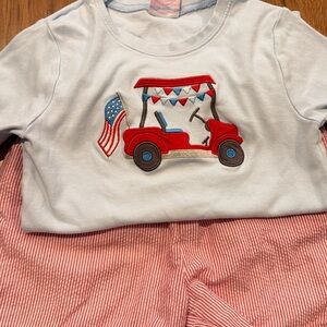 Kids Red and White Matching Set